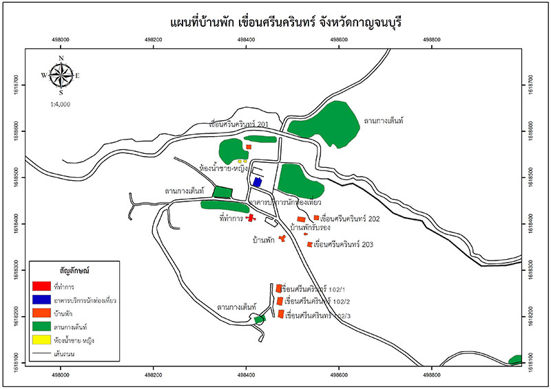 โซน 1 โซนที่ทำการอุทยานแห่งชาติ (โซนเนินเขา) บริการบ้านพัก